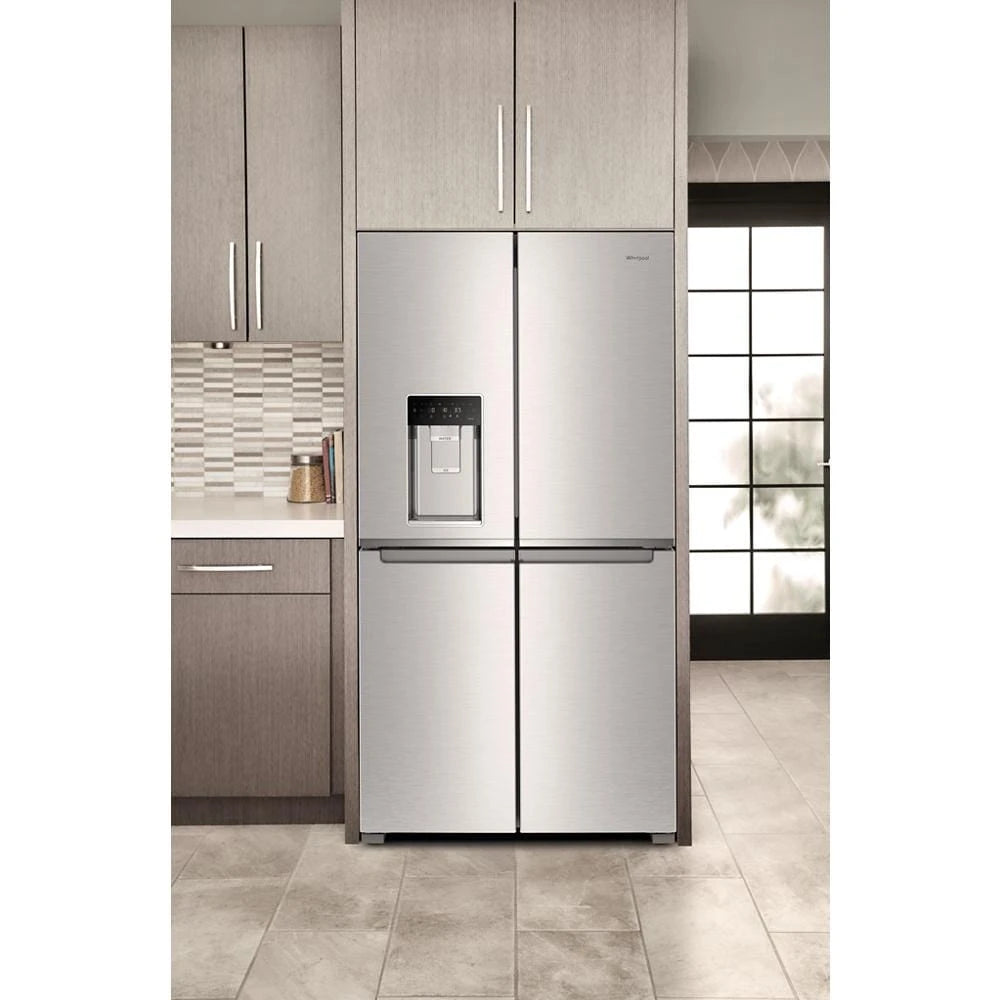 WHIRLPOOL  36-Inch Counter Depth 4 Door Refrigerator with Ice Maker in Door - Fingerprint Resistant Stainless Steel (WRQC7836RZ)