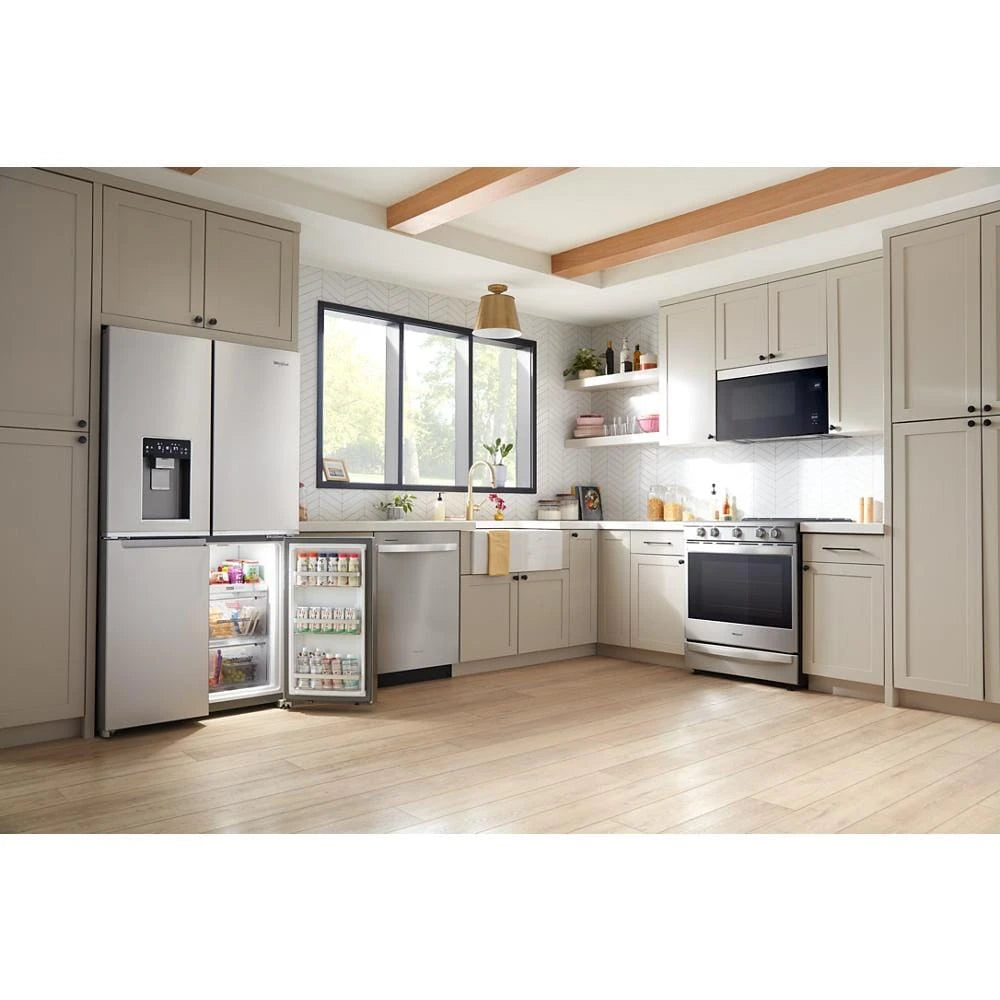 WHIRLPOOL  36-Inch Counter Depth 4 Door Refrigerator with Ice Maker in Door - Fingerprint Resistant Stainless Steel (WRQC7836RZ)