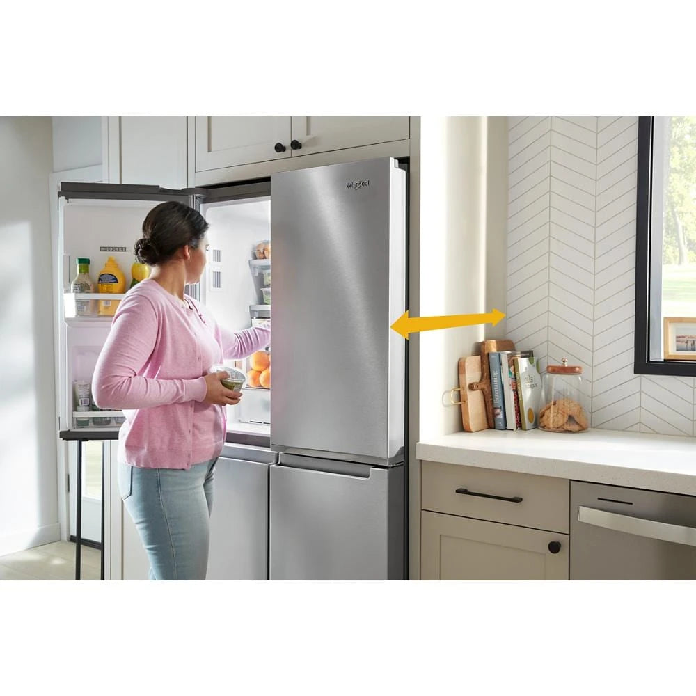 WHIRLPOOL  36-Inch Counter Depth 4 Door Refrigerator with Ice Maker in Door - Fingerprint Resistant Stainless Steel (WRQC7836RZ)