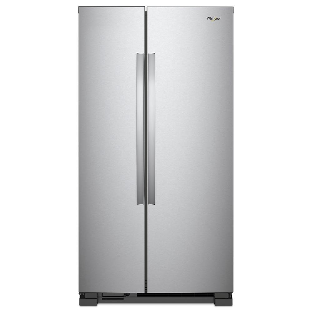 Whirlpool 33-inch Wide Side-by-Side Refrigerator - 22 cu. ft. - Monochromatic Stainless Steel (WRS312SNHM)