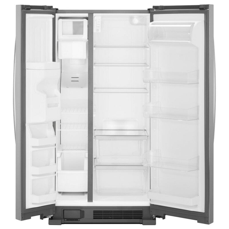 Whirlpool 36-inch Wide Side-by-Side Refrigerator - 24 cu. ft. - Monochromatic Stainless Steel (WRS315SDHM)