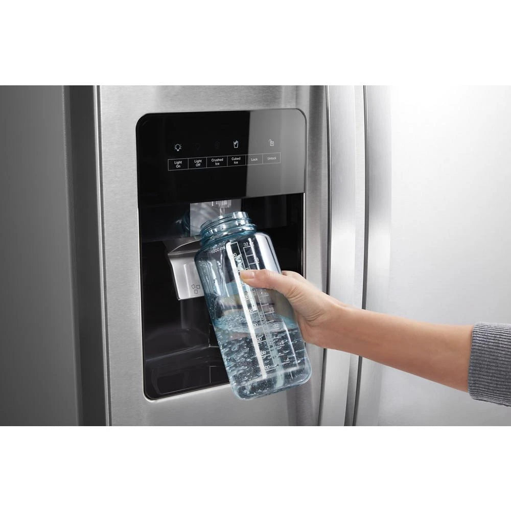 WHIRLPOOL  36-inch Wide Side-by-Side Refrigerator - 24 cu. ft. - Fingerprint-Resistant Stainless Finish (WRS315SDHM)