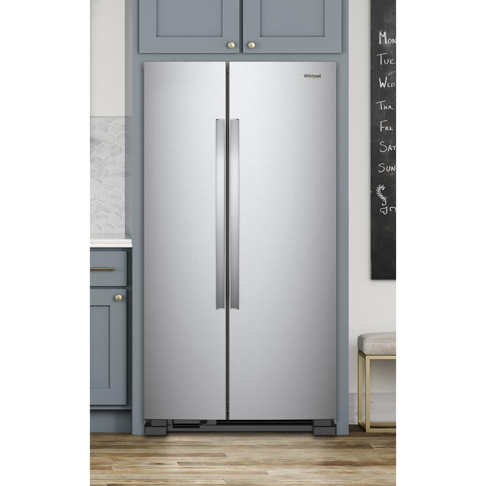 Whirlpool 36-inch Wide Side-by-Side Refrigerator - 25 cu. ft. - Monochromatic Stainless Steel (WRS315SNHM)