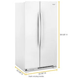 WHIRLPOOL  36-inch Wide Side-by-Side Refrigerator - 25 cu. ft. - White (WRS315SNHW)