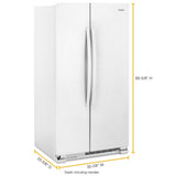 Whirlpool 36-inch Wide Side-by-Side Refrigerator - 25 cu. ft. - White (WRS315SNHW)