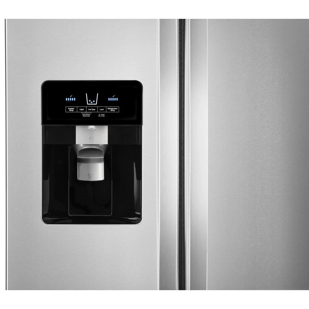 WHIRLPOOL  33-inch Wide Side-by-Side Refrigerator - 21 cu. ft. - Fingerprint-Resistant Stainless Finish (WRS321SDHZ)