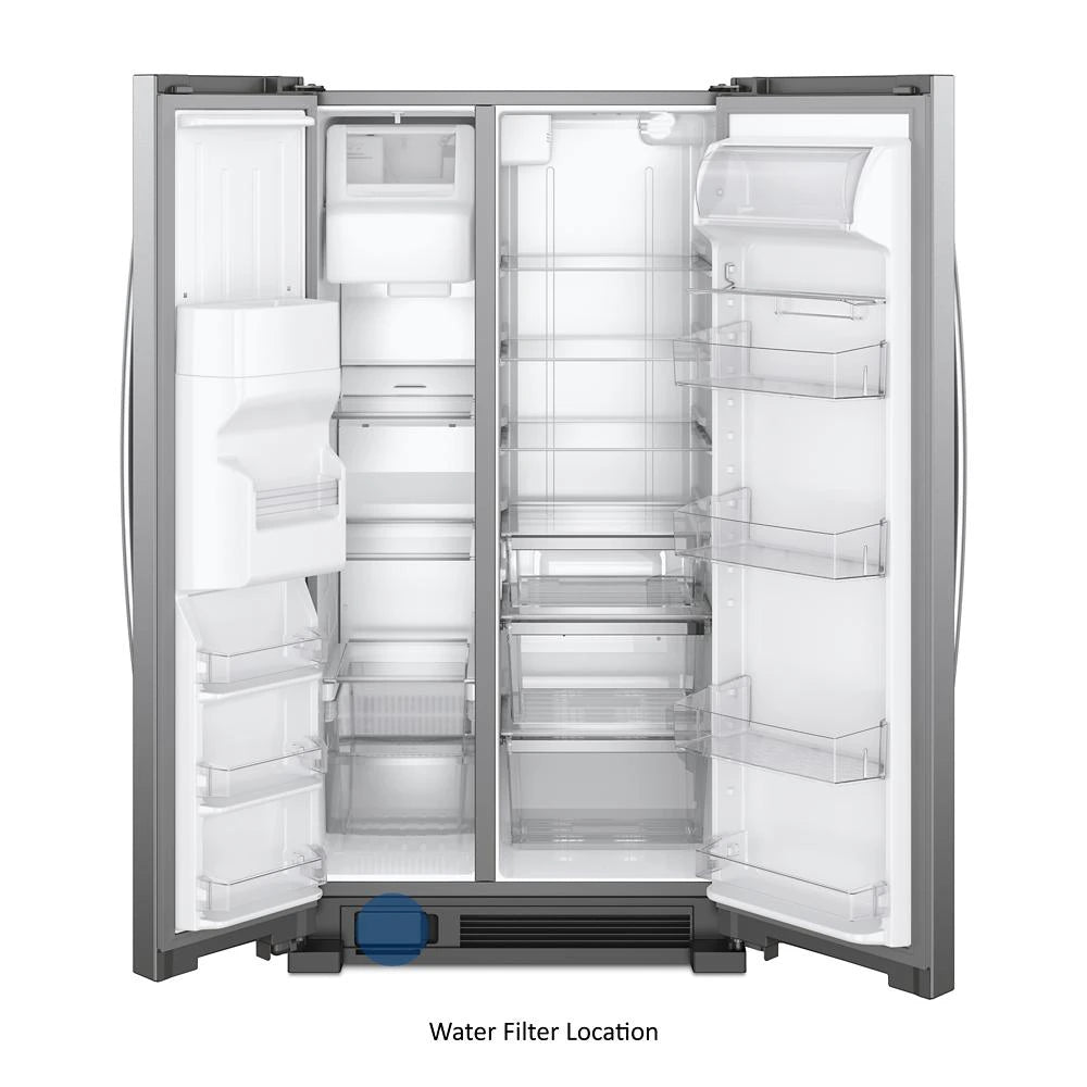 WHIRLPOOL  36-inch Wide Side-by-Side Refrigerator - 25 cu. ft. - Fingerprint-Resistant Stainless Finish (WRS325SDHZ)