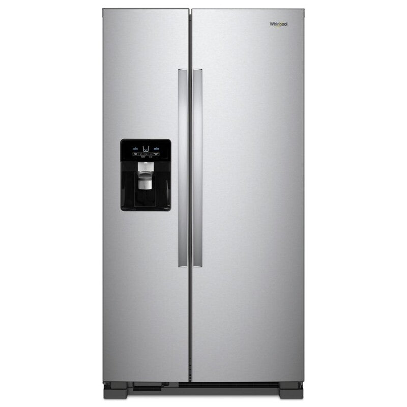 Whirlpool 33-inch Wide Side-by-Side Refrigerator - 21 cu. ft. - Monochromatic Stainless Steel (WRS331SDHM)