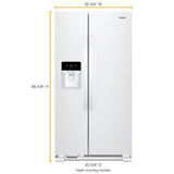 Whirlpool 33-inch Wide Side-by-Side Refrigerator - 21 cu. ft. - White (WRS331SDHW)