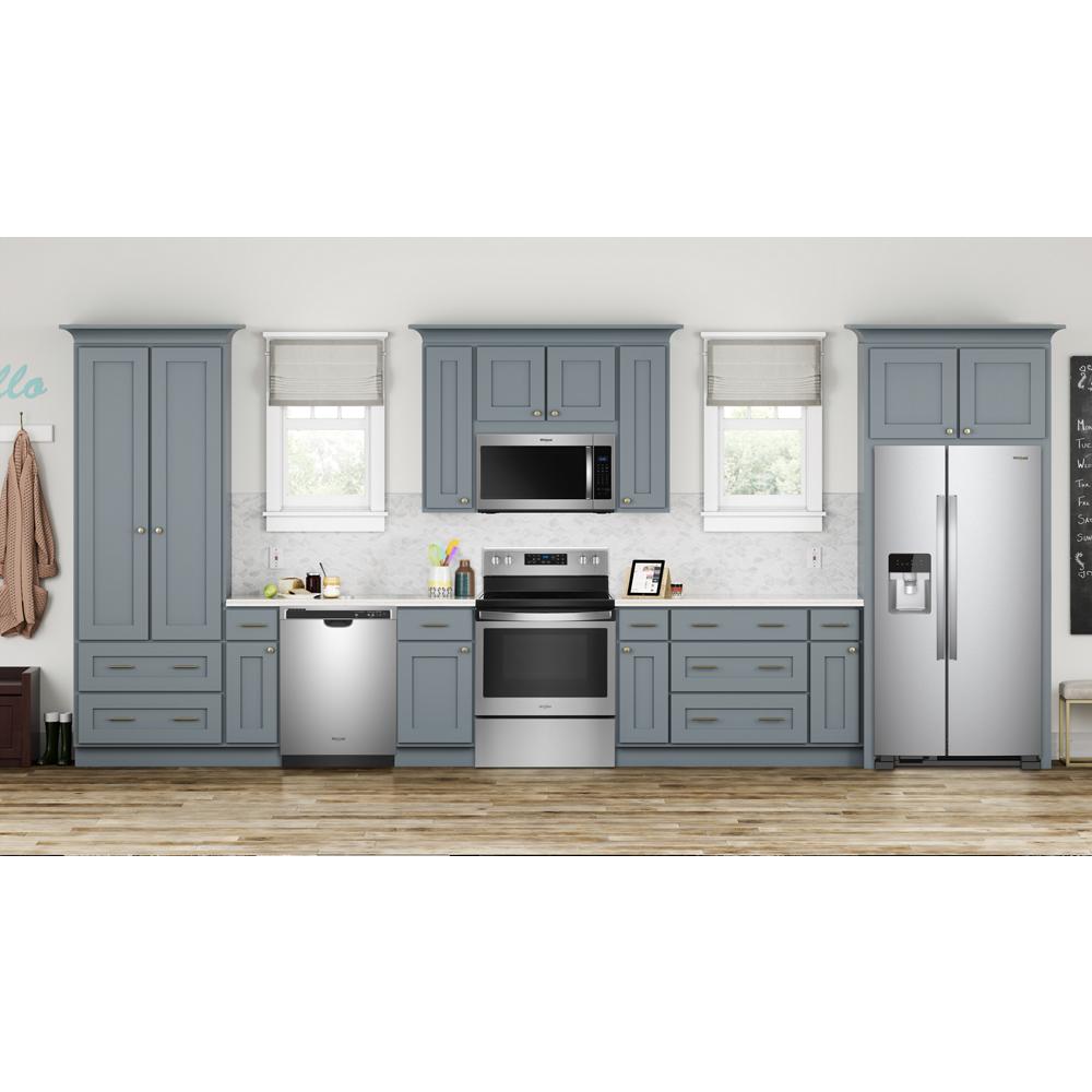 Whirlpool 36-inch Wide Side-by-Side Refrigerator - 25 cu. ft. - Monochromatic Stainless Steel (WRS335SDHM)