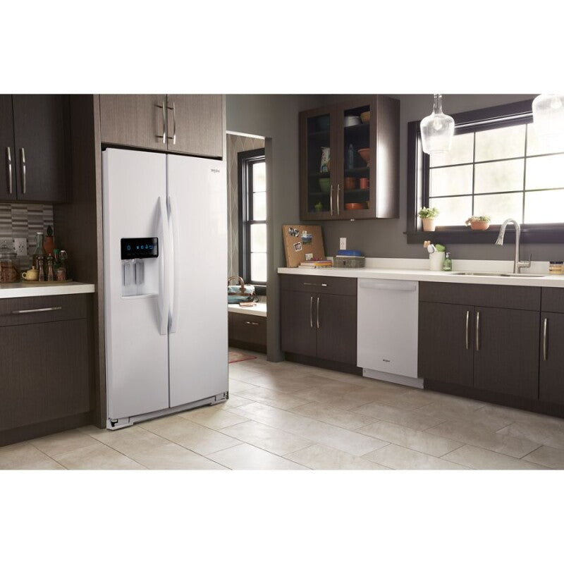 WHIRLPOOL 36-inch Wide Counter Depth Side-by-Side Refrigerator - 21 cu. ft. - White (WRS571CIHW)