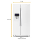 WHIRLPOOL 36-inch Wide Counter Depth Side-by-Side Refrigerator - 21 cu. ft. - White (WRS571CIHW)