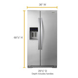 Whirlpool 36-inch Wide Counter Depth Side-by-Side Refrigerator - 21 cu. ft. - Fingerprint Resistant Stainless Steel (WRS571CIHZ)