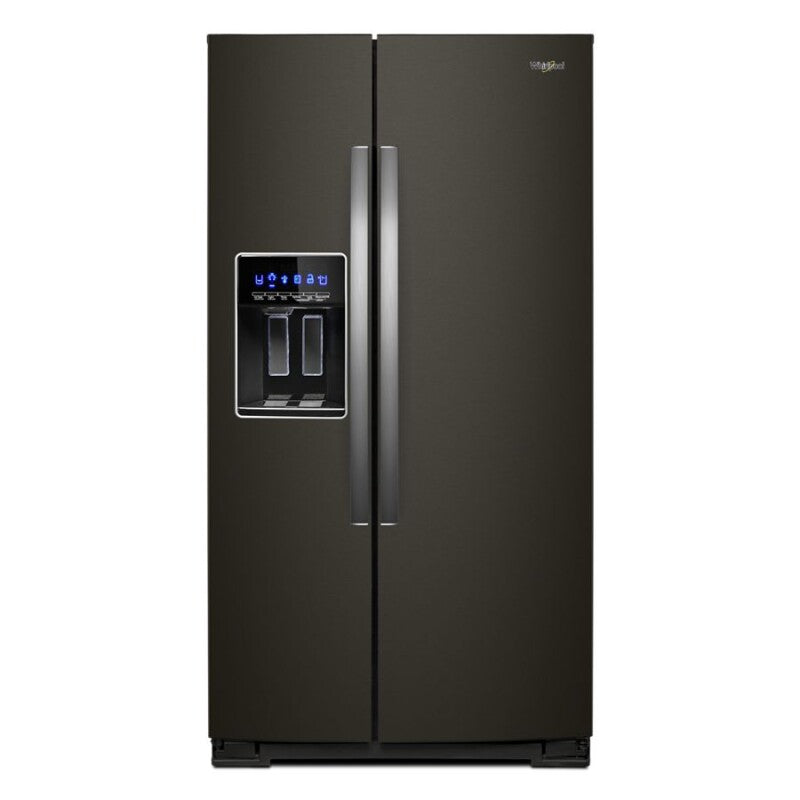 WHIRLPOOL 36-inch Wide Side-by-Side Refrigerator - 28 cu. ft. - Black Stainless (WRS588FIHV)