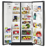 WHIRLPOOL 36-inch Wide Side-by-Side Refrigerator - 28 cu. ft. - Black Stainless (WRS588FIHV)