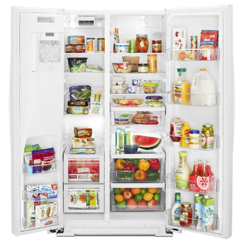 WHIRLPOOL 36-inch Wide Side-by-Side Refrigerator - 28 cu. ft. - White (WRS588FIHW)