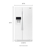 WHIRLPOOL 36-inch Wide Side-by-Side Refrigerator - 28 cu. ft. - White (WRS588FIHW)