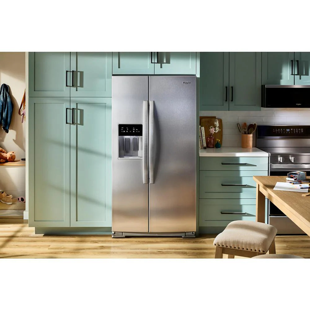 Whirlpool  36-inch Counter Depth Side-by-Side Refrigerator with TruCool™ System - Fingerprint-Resistant Stainless Finish (WRSC5536RZ)