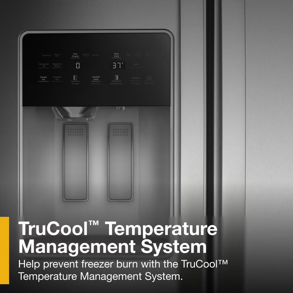 Whirlpool  36-inch Counter Depth Side-by-Side Refrigerator with TruCool™ System - Fingerprint-Resistant Stainless Finish (WRSC5536RZ)