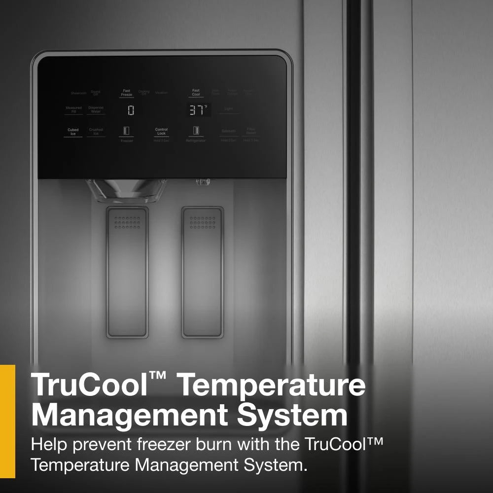 WHIRLPOOL  36-inch Counter Depth Side-by-Side Refrigerator with TruCool™ System - Fingerprint-Resistant Stainless Finish (WRSC5536RZ)