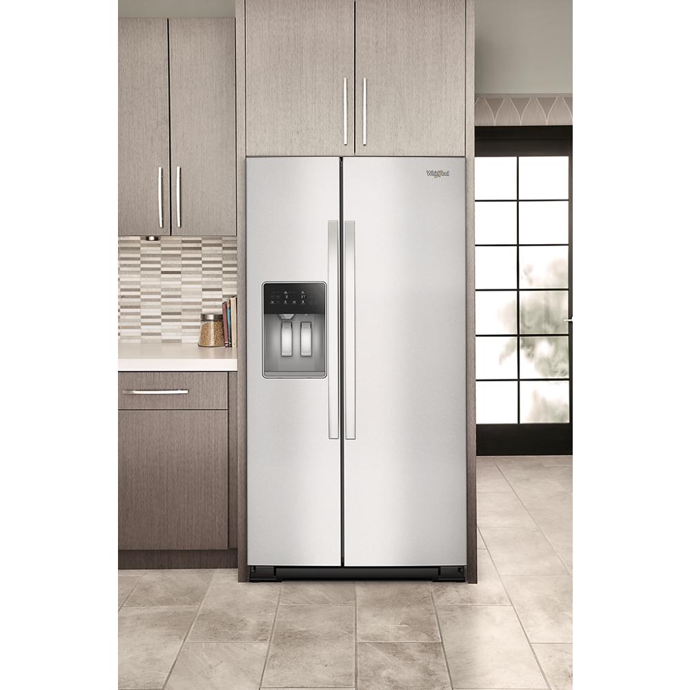 Whirlpool  36-inch Counter Depth Side-by-Side Refrigerator with TruCool™ System - Fingerprint-Resistant Stainless Finish (WRSC5536RZ)