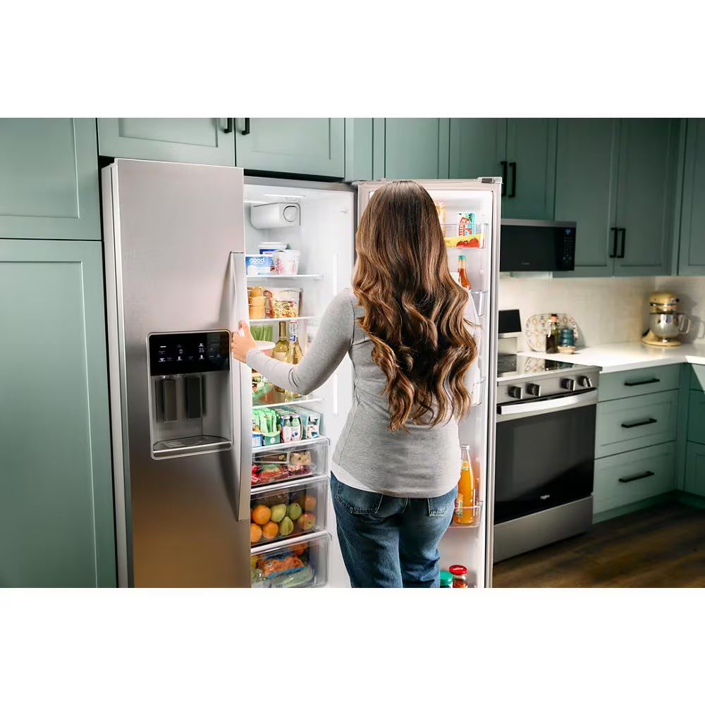 Whirlpool  36-inch Counter Depth Side-by-Side Refrigerator with TruCool™ System - Fingerprint-Resistant Stainless Finish (WRSC5536RZ)