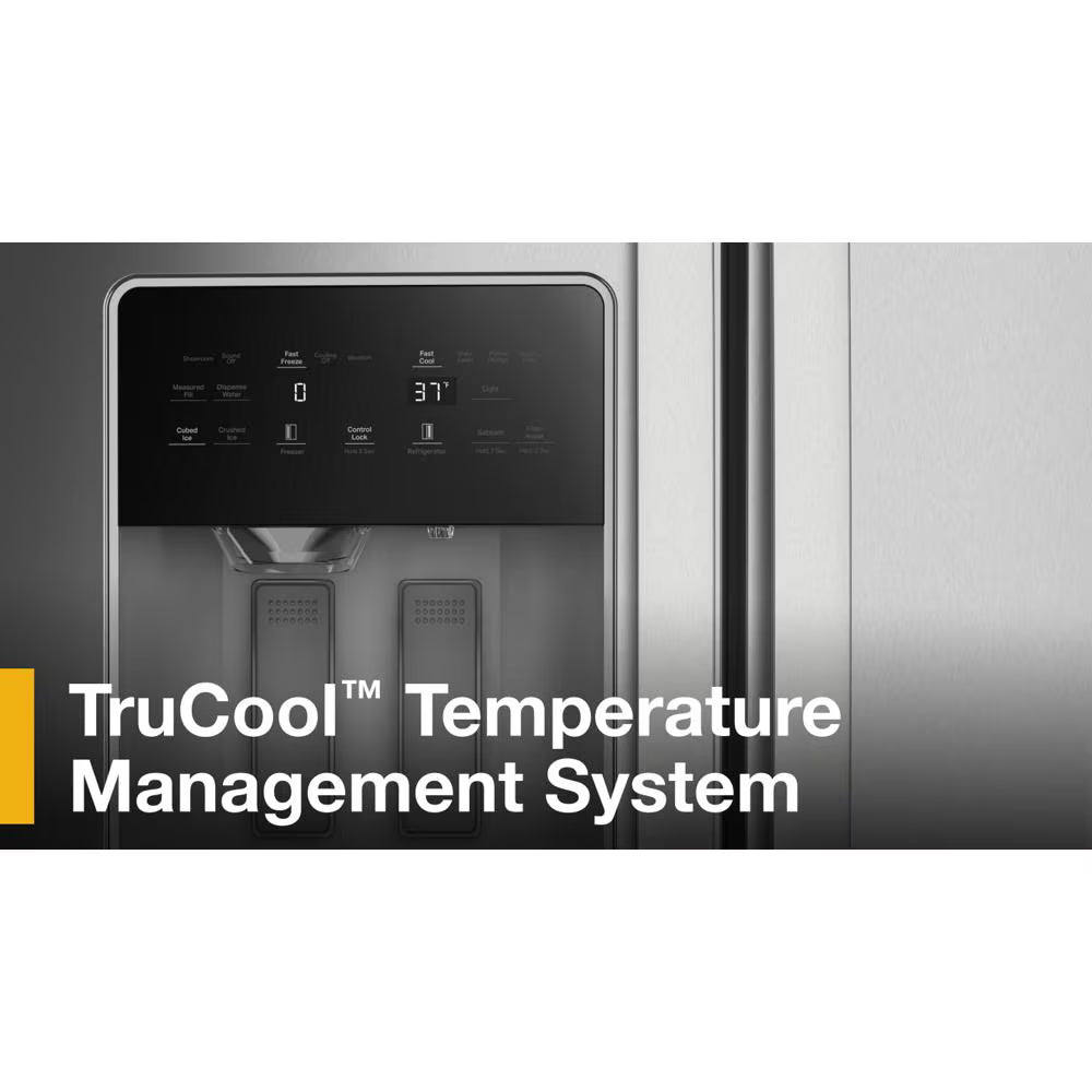 Whirlpool  36-inch Counter Depth Side-by-Side Refrigerator with TruCool™ System - Fingerprint-Resistant Stainless Finish (WRSC5536RZ)