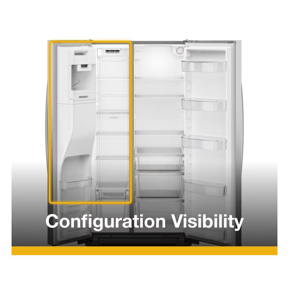 Whirlpool  36-inch Counter Depth Side-by-Side Refrigerator with TruCool™ System - Fingerprint-Resistant Stainless Finish (WRSC5536RZ)