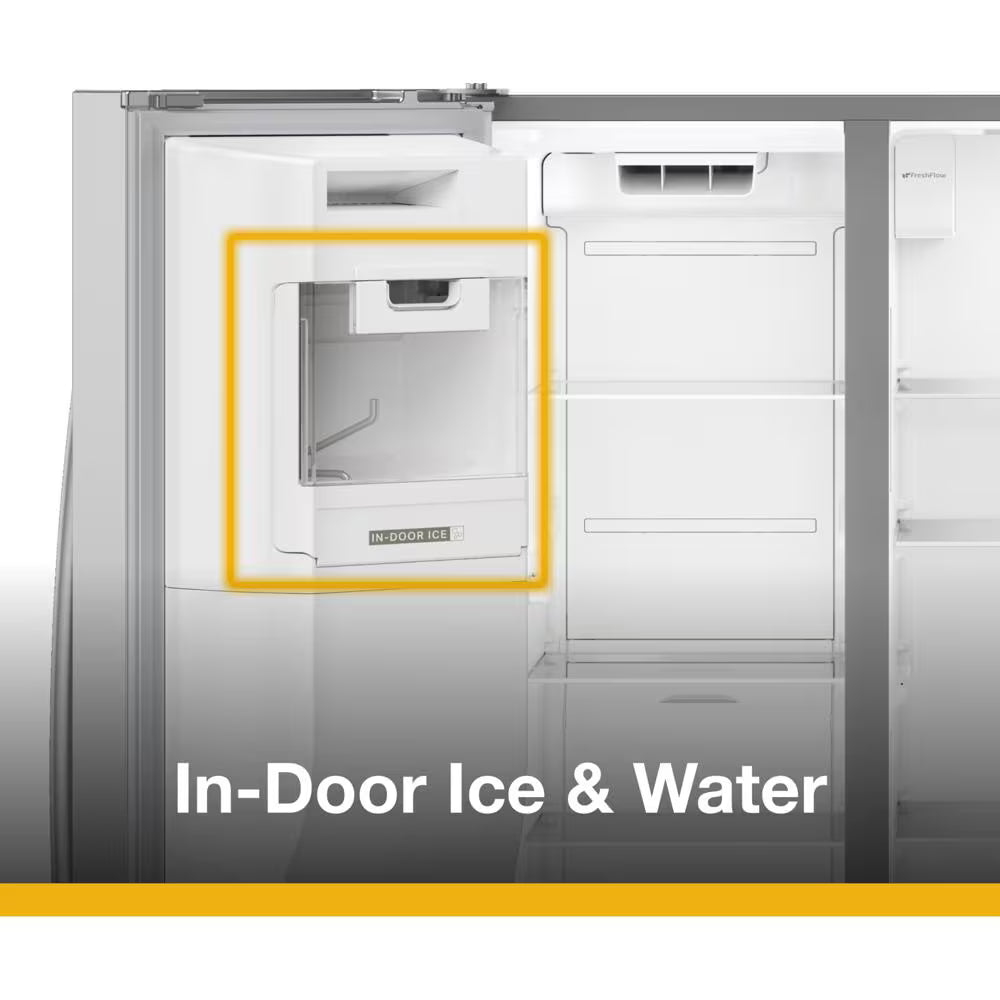 Whirlpool  36-inch Counter Depth Side-by-Side Refrigerator with TruCool™ System - Fingerprint-Resistant Stainless Finish (WRSC5536RZ)