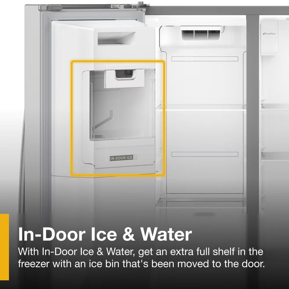 Whirlpool  36-inch Counter Depth Side-by-Side Refrigerator with TruCool™ System - Fingerprint-Resistant Stainless Finish (WRSC5536RZ)