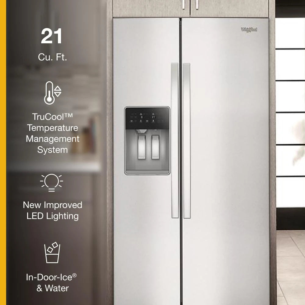 WHIRLPOOL  36-inch Counter Depth Side-by-Side Refrigerator with TruCool™ System - Fingerprint-Resistant Stainless Finish (WRSC5536RZ)