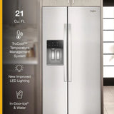WHIRLPOOL  36-inch Counter Depth Side-by-Side Refrigerator with TruCool™ System - Fingerprint-Resistant Stainless Finish (WRSC5536RZ)