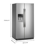 Whirlpool  36-inch Standard Depth Side-by-Side Refrigerator with TruCool™ System - Fingerprint-Resistant Stainless Finish (WRSF5536RZ)
