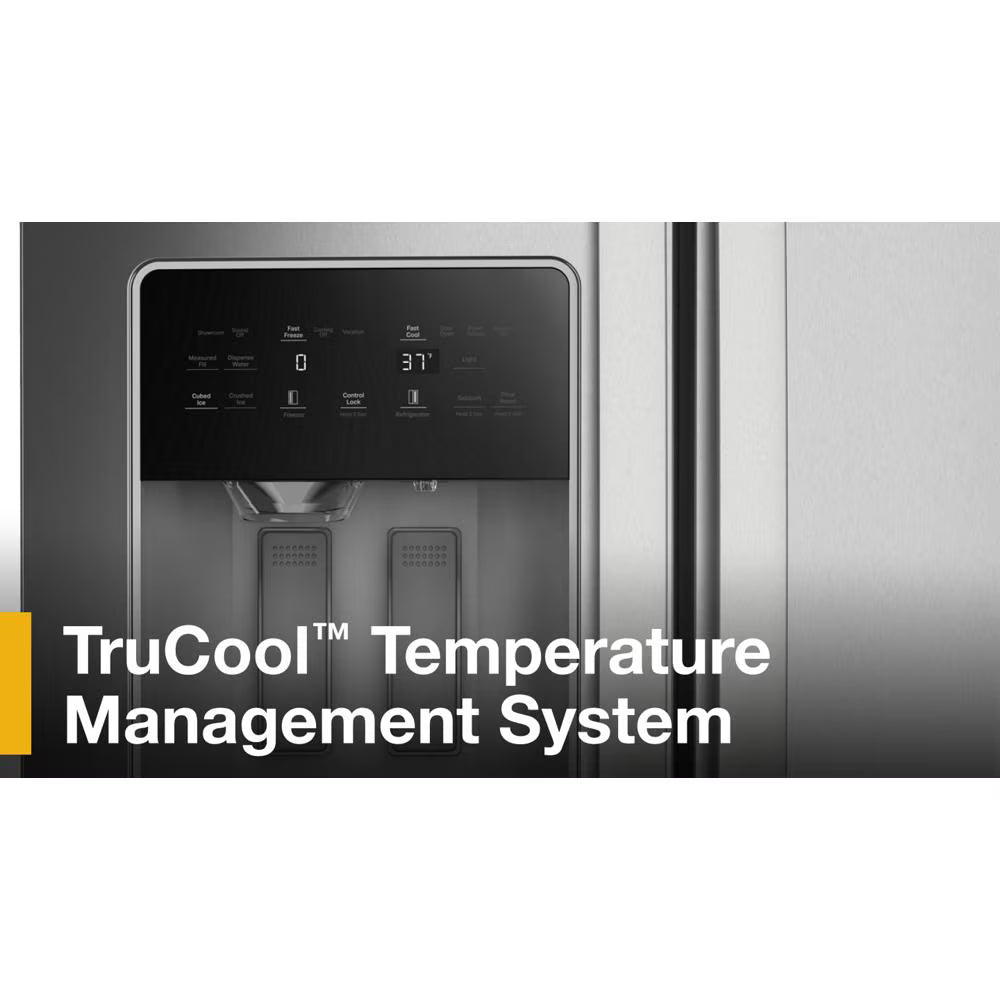 Whirlpool  36-inch Standard Depth Side-by-Side Refrigerator with TruCool™ System - Fingerprint-Resistant Stainless Finish (WRSF5536RZ)