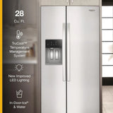 WHIRLPOOL  36-inch Standard Depth Side-by-Side Refrigerator with TruCool™ System - Fingerprint-Resistant Stainless Finish (WRSF5536RZ)