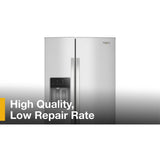 Whirlpool  36-inch Standard Depth Side-by-Side Refrigerator with TruCool™ System - Fingerprint-Resistant Stainless Finish (WRSF5536RZ)