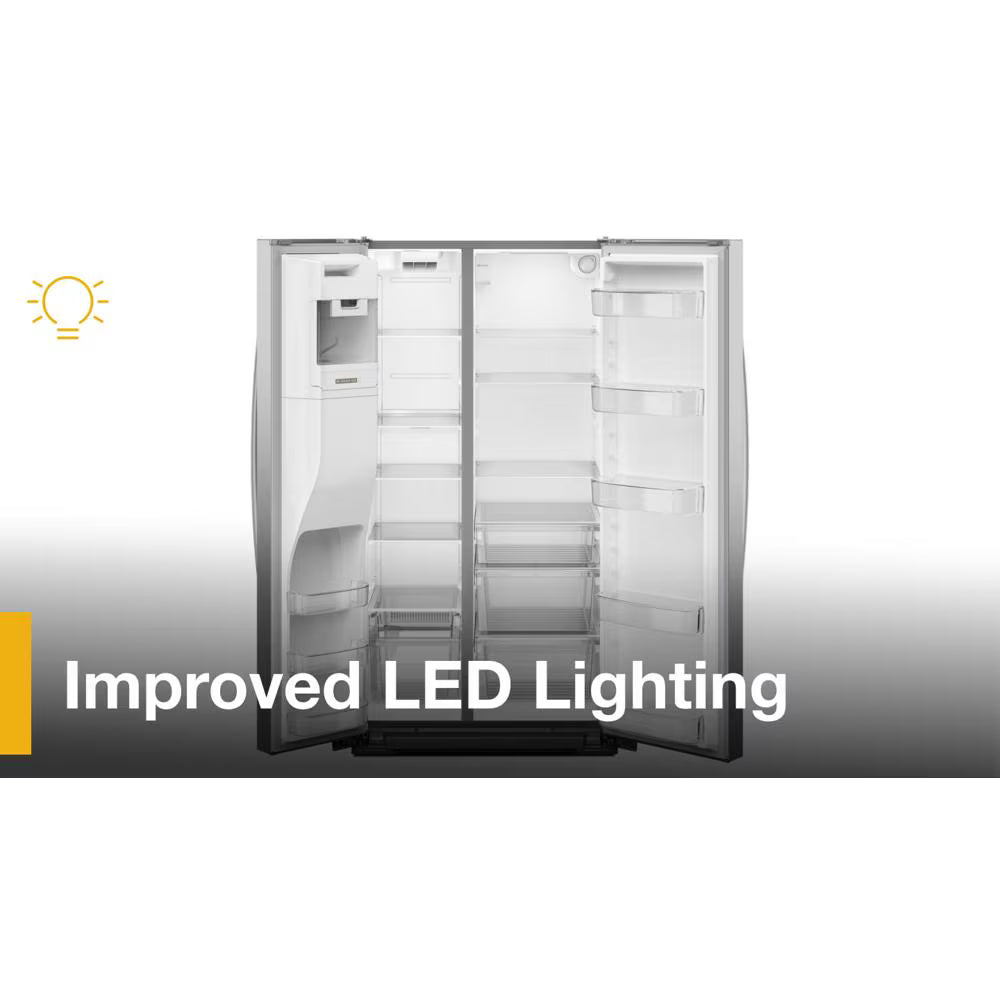 Whirlpool  36-inch Standard Depth Side-by-Side Refrigerator with TruCool™ System - Fingerprint-Resistant Stainless Finish (WRSF5536RZ)