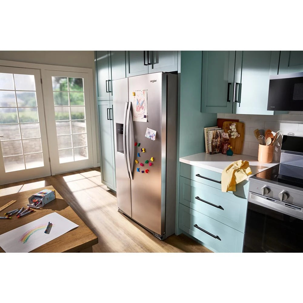 WHIRLPOOL  36-inch Standard Depth Side-by-Side Refrigerator with TruCool™ System - Fingerprint-Resistant Stainless Finish (WRSF5536RZ)
