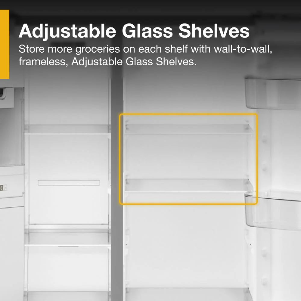 Whirlpool  36-inch Standard Depth Side-by-Side Refrigerator with TruCool™ System - Fingerprint-Resistant Stainless Finish (WRSF5536RZ)