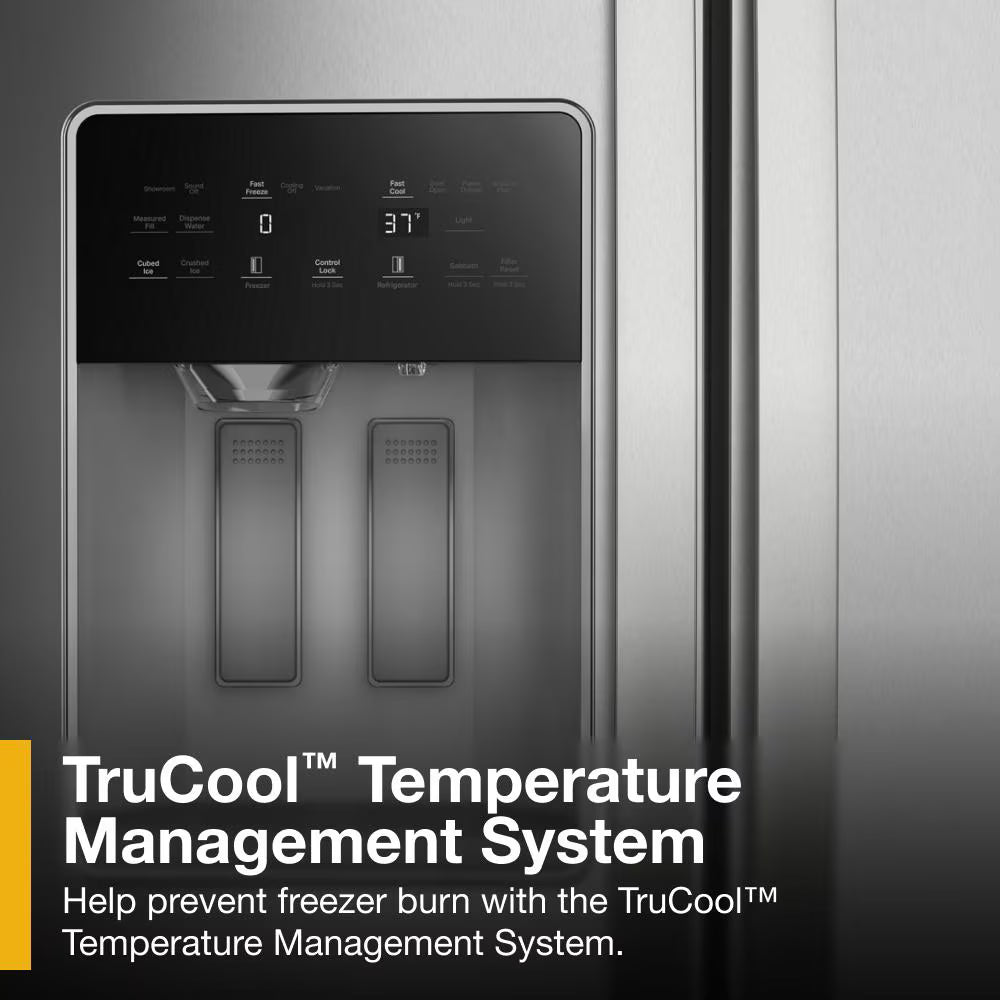 Whirlpool  36-inch Standard Depth Side-by-Side Refrigerator with TruCool™ System - Fingerprint-Resistant Stainless Finish (WRSF5536RZ)