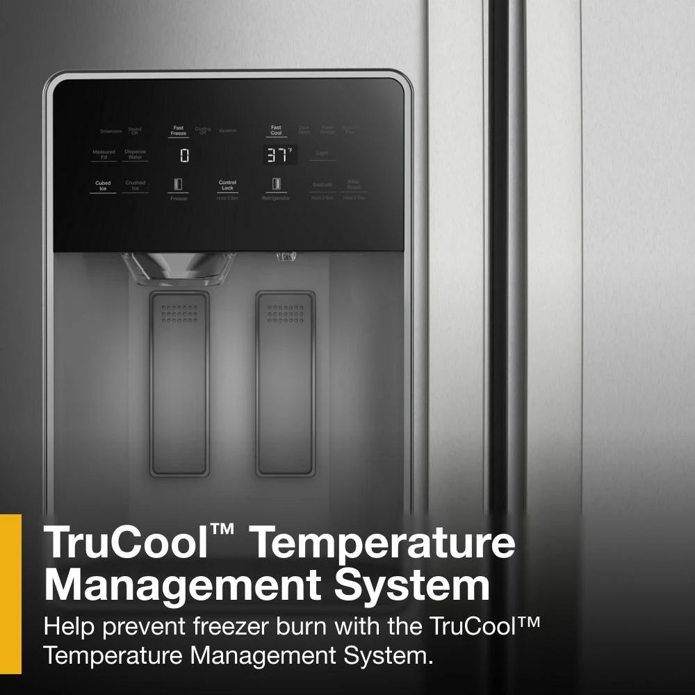 WHIRLPOOL  36-inch Standard Depth Side-by-Side Refrigerator with TruCool™ System - Fingerprint-Resistant Stainless Finish (WRSF5536RZ)