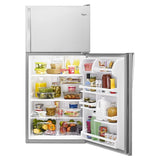 WHIRLPOOL  30-inch Wide Top Freezer Refrigerator - 18 Cu. Ft. - Monochromatic Stainless Steel (WRT108FFDM)