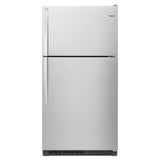Whirlpool 33-inch Wide Top Freezer Refrigerator - 20 cu. ft. - Monochromatic Stainless Steel (WRT311FZDM)