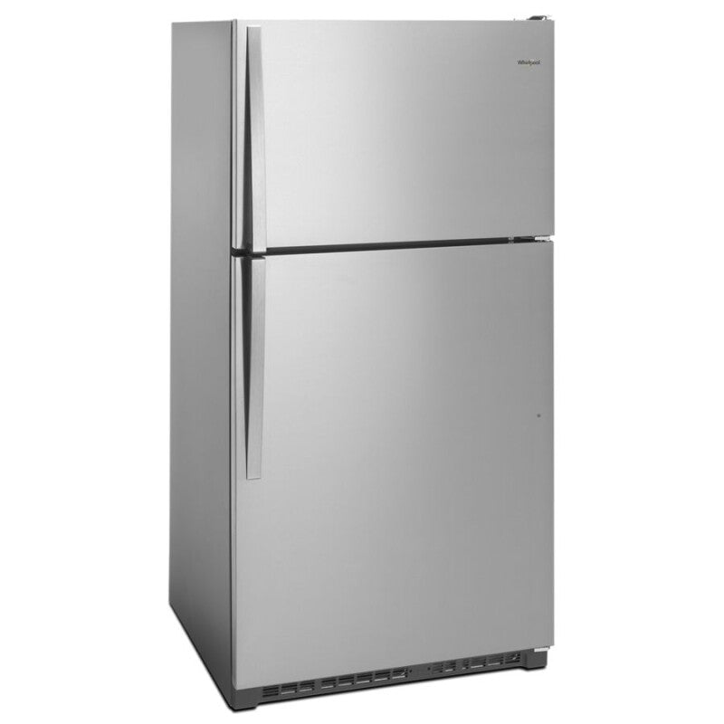 Whirlpool 33-inch Wide Top Freezer Refrigerator - 20 cu. ft. - Monochromatic Stainless Steel (WRT311FZDM)