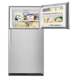 Whirlpool  33-inch Wide Top Freezer Refrigerator - 20 cu. ft. - Monochromatic Stainless Steel (WRT311FZDM)