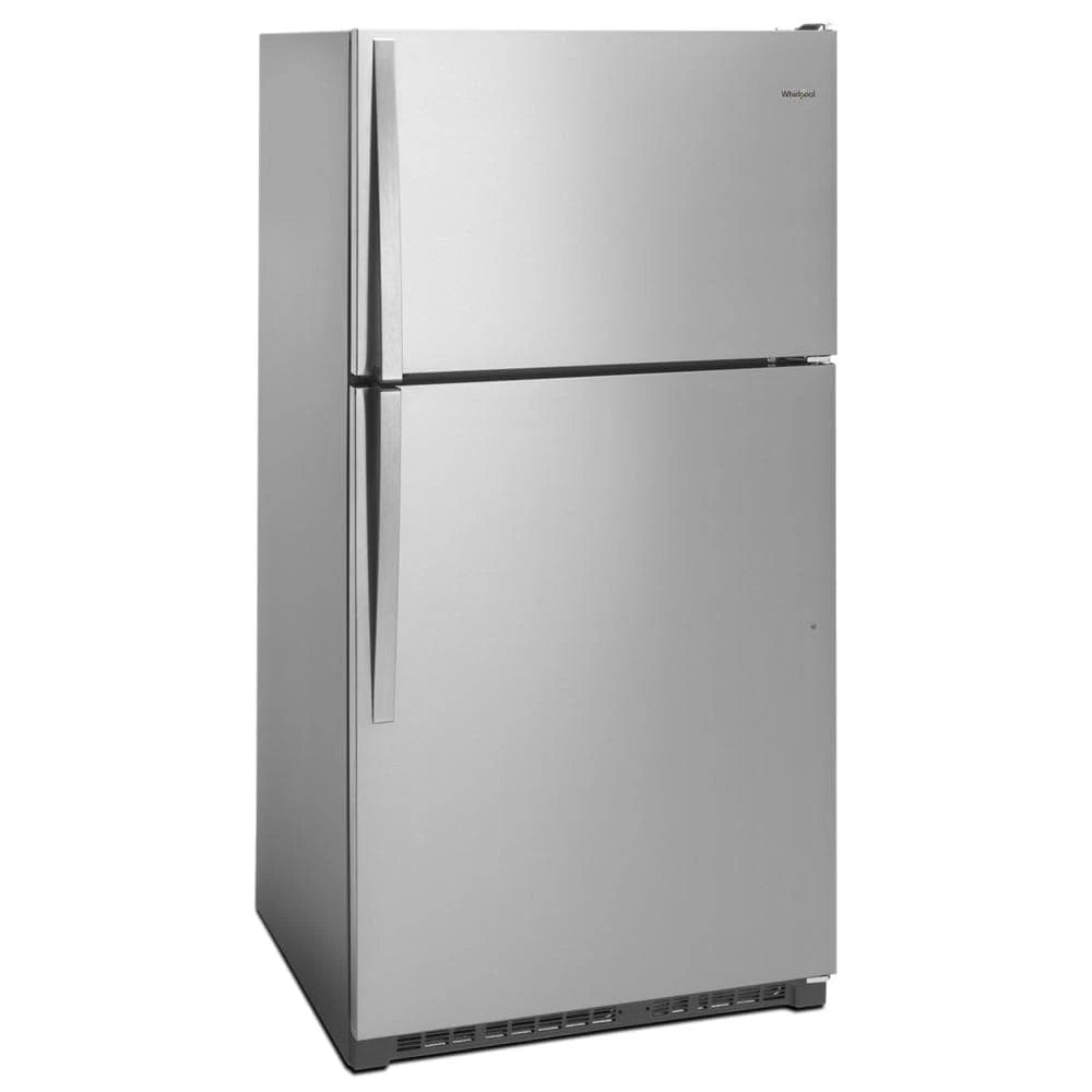 Whirlpool  33-inch Wide Top Freezer Refrigerator - 20 cu. ft. - Monochromatic Stainless Steel (WRT311FZDM)