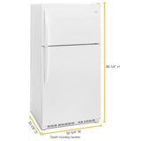 WHIRLPOOL  33-inch Wide Top Freezer Refrigerator - 20 cu. ft. - White (WRT311FZDW)