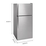 WHIRLPOOL  30-inch Wide Top Freezer Refrigerator - 18 cu. ft. - Stainless Steel (WRT318FMDM)