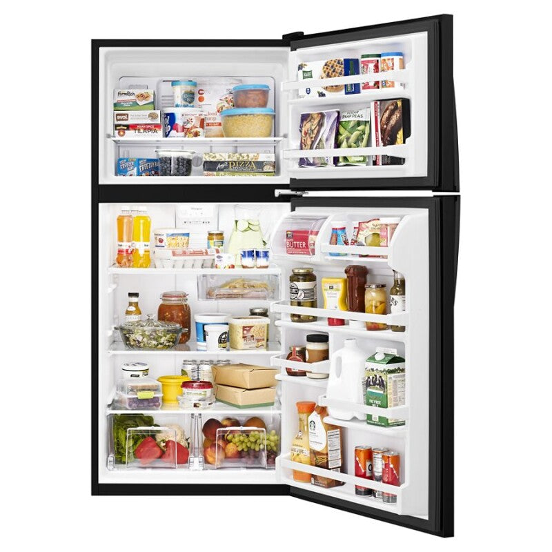 Whirlpool 30-inch Wide Top Freezer Refrigerator - 18 cu. ft. - Black (WRT318FZDB)
