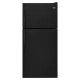 Whirlpool 30-inch Wide Top Freezer Refrigerator - 18 cu. ft. - Black (WRT318FZDB)